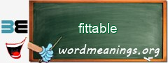 WordMeaning blackboard for fittable